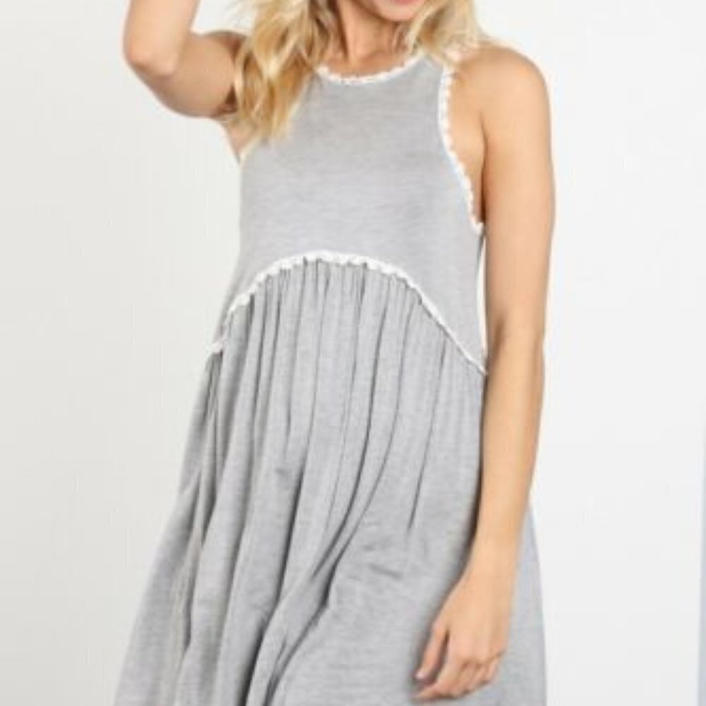 Women's Racerback Babydoll Tank Dress - POL Clothing Size M